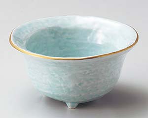 【まとめ買い10個セット品】和食器 ミ059-068 鳴海青地三ツ足小鉢【キャンセル/返品不可】【ECJ】