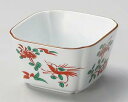 【まとめ買い10個セット品】和食器 ウ065-028 赤絵花鳥入角小鉢【キャンセル/返品不可】【ECJ】