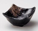 和食器 イ074-348 黒釉四角小鉢(中)【ECJ】