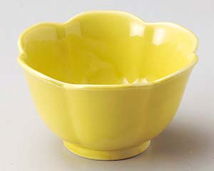 【まとめ買い10個セット品】和食器 ロ073-618 イエロー花型小鉢(大)【キャンセル/返品不可】【ECJ】