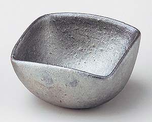 和食器 メ077-218 黒窯変角小付【ECJ】