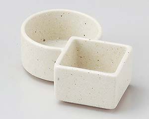 【まとめ買い10個セット品】和食器 ア077-078 二連粉引小付【キャンセル/返品不可】【ECJ】