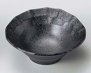 【まとめ買い10個セット品】和食器 ア080-078 黒結晶面取小付【キャンセル/返品不可】【ECJ】