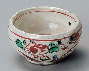 【まとめ買い10個セット品】和食器 ミ084-298 粉引赤絵花鳥魁字丸珍味【キャンセル/返品不可】【ECJ】