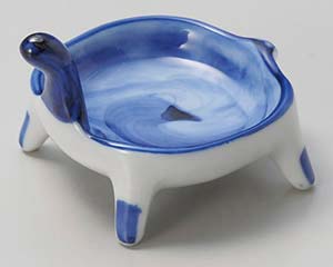 【まとめ買い10個セット品】和食器 ミ084-278 染付亀型 珍味【キャンセル/返品不可】【ECJ】