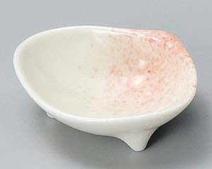 【まとめ買い10個セット品】和食器 チ087-228 ピンク吹ハマグリ型珍味【キャンセル/返品不可】【ECJ】