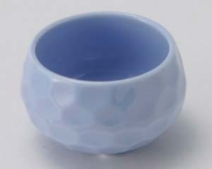 【まとめ買い10個セット品】和食器 ロ090-068 ブルー玉彫珍味【キャンセル/返品不可】【ECJ】