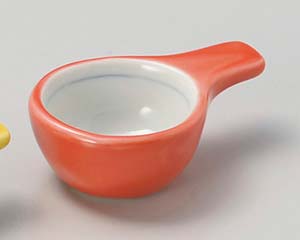 【まとめ買い10個セット品】和食器 ミ090-328 柿釉手付丸珍味【キャンセル/返品不可】【ECJ】