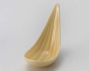 【まとめ買い10個セット品】和食器 カ091-358 笹アミューズ(イエロー)【キャンセル/返品不可】【ECJ】