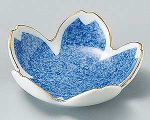 【まとめ買い10個セット品】和食器 ト098-018 渕金吹墨桜型小鉢【キャンセル/返品不可】【ECJ】