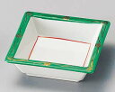 【まとめ買い10個セット品】和食器 チ100-068 グリーン金彩角鉢【キャンセル/返品不可】【ECJ】