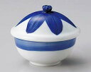 【まとめ買い10個セット品】和食器 ホ111-148 ブルー花だえんむし碗【キャンセル/返品不可】【ECJ】