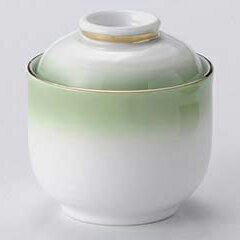 【まとめ買い10個セット品】和食器 ロ114-228 グリーンむし碗【キャンセル/返品不可】【ECJ】