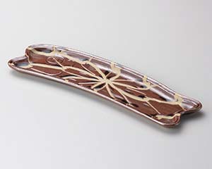 【まとめ買い10個セット品】和食器 ロ131-018 天目 魚型 長皿【キャンセル/返品不可】【ECJ】