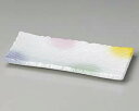 和食器 ユ135-078 しゃぼん玉しのぎ長角10.0皿【ECJ】