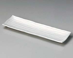 【まとめ買い10個セット品】和食器 ヤ141-138 木目(白)長皿【キャンセル/返品不可】【ECJ】