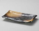 【まとめ買い10個セット品】和食器 ヤ146-028 金茶吹匠 串皿【キャンセル/返品不可】【ECJ】