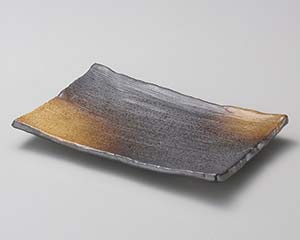 【まとめ買い10個セット品】和食器 ヤ145-238 金茶吹凛 焼物皿【キャンセル/返品不可】【ECJ】