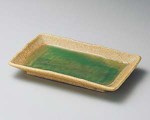 和食器 イ147-078 ヒワ釉古代6.0焼物皿【ECJ】