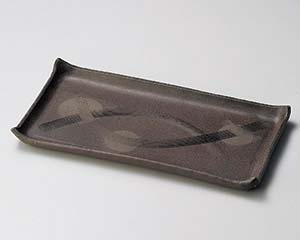 和食器 ト160-108 炭化尺四盛皿【ECJ】