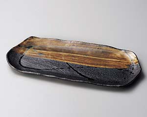 【まとめ買い10個セット品】和食器 ネ166-038 流木長角皿 大【キャンセル/返品不可】【ECJ】