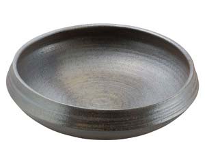 和食器 メ172-088 炭化12.0ひねり大鉢【ECJ】