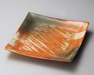 【まとめ買い10個セット品】和食器 ホ185-038 刷毛目おりべ尺二角皿【キャンセル/返品不可】【ECJ】