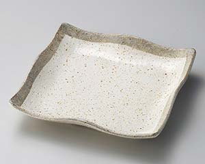 【まとめ買い10個セット品】和食器 ネ189-278 白唐津9.0正角皿【キャンセル/返品不可】【ECJ】