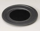 【まとめ買い10個セット品】和食器 ミ181-038 乱線 黒釉 9.0皿【キャンセル/返品不可】【ECJ】