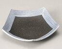 和食器 ミ215-068 黒伊賀銀彩五角 取皿【ECJ】