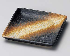 【まとめ買い10個セット品】和食器 ヨ217-198 火だすき角小皿【キャンセル/返品不可】【ECJ】