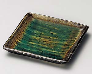 【まとめ買い10個セット品】和食器 ア217-178 深海12cm四角皿【キャンセル/返品不可】【ECJ】