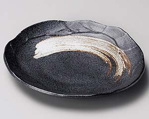 【まとめ買い10個セット品】和食器 イ222-088 栗色刷毛目塗り壁銘々皿【キャンセル/返品不可】【ECJ】