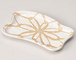 【まとめ買い10個セット品】和食器 ロ222-308 粉引 魚型 銘々皿【キャンセル/返品不可】【ECJ】