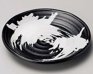 【まとめ買い10個セット品】和食器 カ226-228 刷毛巻黒六兵衛4.0皿【キャンセル/返品不可】【ECJ】