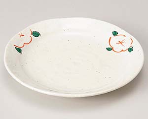 【まとめ買い10個セット品】和食器 ロ230-358 雪粉引赤絵花4.0丸皿【キャンセル/返品不可】【ECJ】