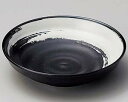 【まとめ買い10個セット品】和食器 ユ230-418 黒マット白刷毛5.0深皿【キャンセル/返品不可】【ECJ】