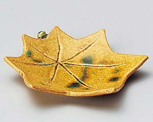 【まとめ買い10個セット品】和食器 イ232-198 黄瀬戸紅葉皿【キャンセル/返品不可】【ECJ】