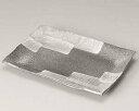 【まとめ買い10個セット品】和食器 ス237-058 グレー刷毛目10号長角皿【キャンセル/返品不可】【ECJ】