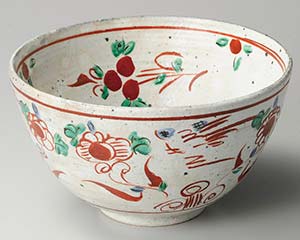 【まとめ買い10個セット品】和食器 ミ245-038 赤絵花特大反鉢【キャンセル/返品不可】【ECJ】