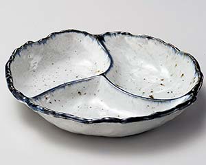 【まとめ買い10個セット品】和食器 オ255-248 かいらぎ三ツ仕切皿(小)【キャンセル/返品不可】【ECJ】