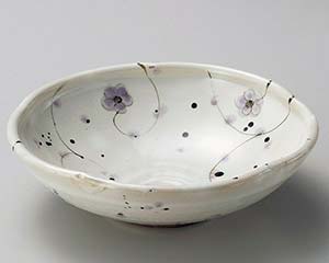 和食器 ト256-188 紫小花7.5花型鉢【ECJ】