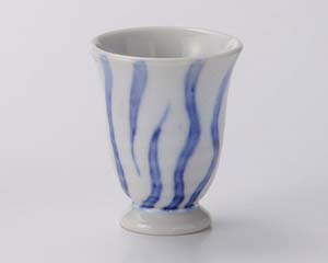 【まとめ買い10個セット品】和食器 ミ287-478 染付流し食前酒【キャンセル/返品不可】【ECJ】