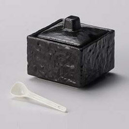 【まとめ買い10個セット品】和食器 ロ295-048 瀬戸黒四角カラシ入【キャンセル/返品不可】【ECJ】