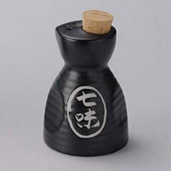 【まとめ買い10個セット品】和食器 イ296-568 黒マット六兵衛七味入【キャンセル/返品不可】【ECJ】