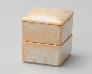 【まとめ買い10個セット品】和食器 チ300-248 志野四角二段重【キャンセル/返品不可】【ECJ】