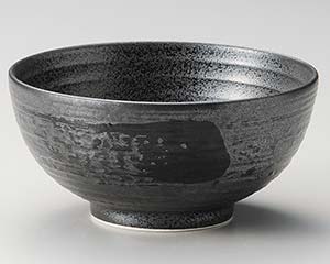 【まとめ買い10個セット品】和食器 ワ338-028 黒御影外黒刷毛砂目5.8丸丼【キャンセル/返品不可】【ECJ】