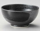 和食器 ワ338-048 黒御影外黒刷毛砂目5.0丸丼【ECJ】
