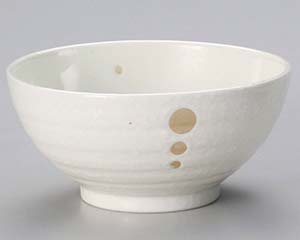 【まとめ買い10個セット品】和食器 ヤ327-308 ドット白マットさぬき丼【キャンセル/返品不可】【ECJ】