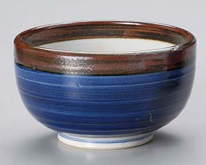 【まとめ買い10個セット品】和食器 テ328-108 渕錆呉須巻腰張5.5丼【キャンセル/返品不可】【ECJ】